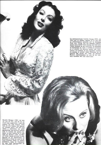 LAMINA 38301: Loretta Young y Michele Morgan
