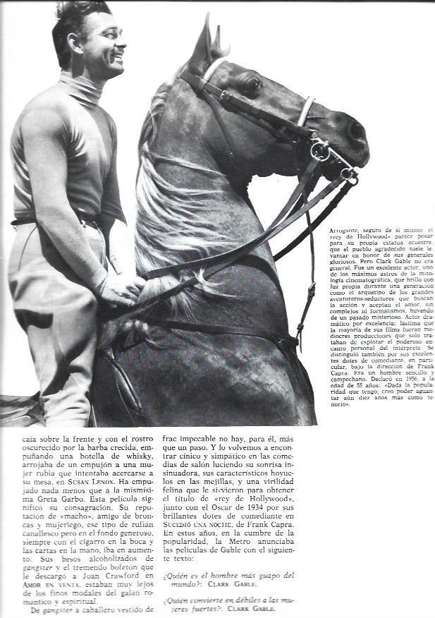LAMINA 38293: Clark Gable montando a caballo
