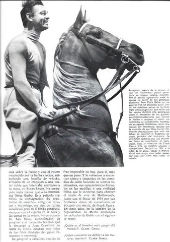 LAMINA 38293: Clark Gable montando a caballo