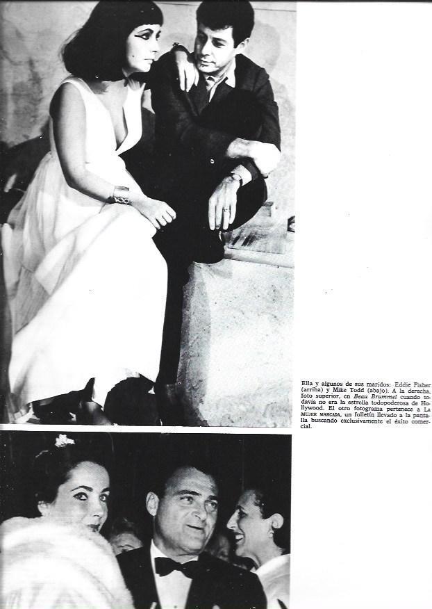 LAMINA 38316: Liz Taylor con Eddie Fisher y con Mike Todd