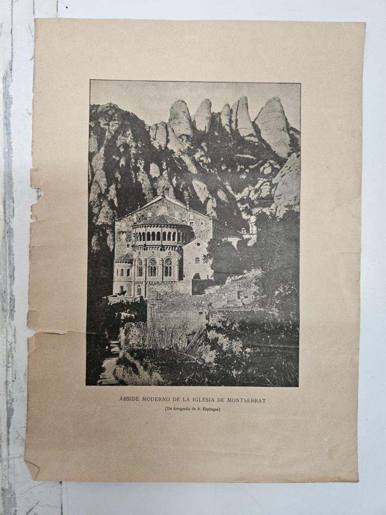 Lámina (numerada 6): Ábside Moderno de la Iglesia de Montserrat (de fotografía de A. Esplugas)