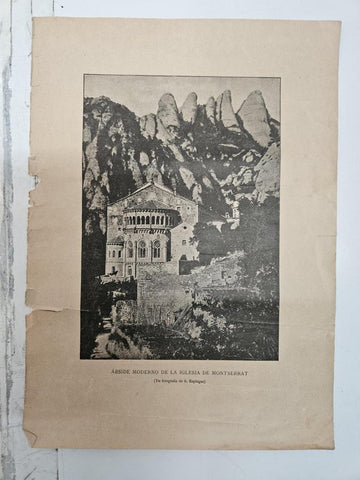 Lámina (numerada 6): Ábside Moderno de la Iglesia de Montserrat (de fotografía de A. Esplugas)