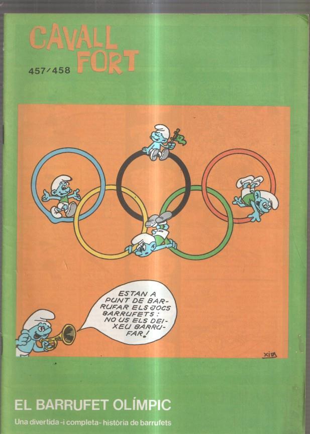 Revista: Cavall Fort numero 457-458: El Barrufet Olimpic- Allo que passa- Les aaven-