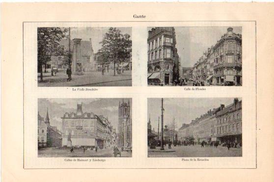LAMINA V46253: Vistas de Gante, Belgica