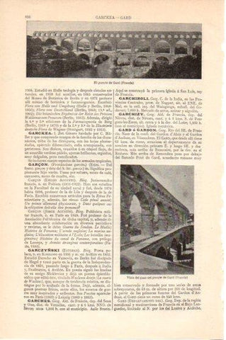 LAMINA V46259: Puente de Gard, Francia