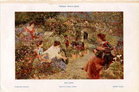 LAMINA V46227: Jardin andaluz por J. Gallegos Arnosa
