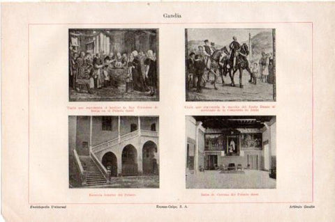 LAMINA V46238: Palacio y tapices de Gandia, Valencia