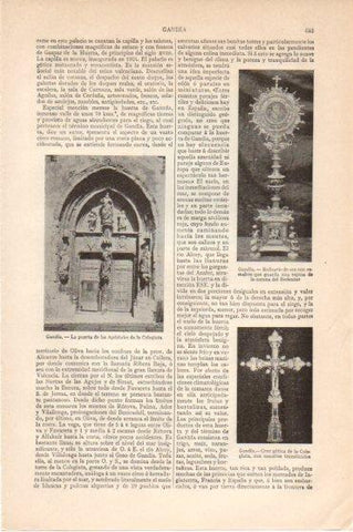 LAMINA V46239: Puerta de los Apostoles en Gandia, Valencia