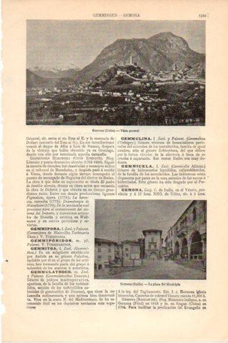 LAMINA V46299: Vista y plaza de Gemona, Italia