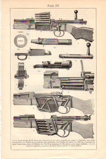 LAMINA V46165: Fusil M 98 de Alemania