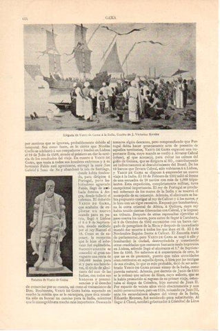 LAMINA V46218: Estatua de Vasco de Gama
