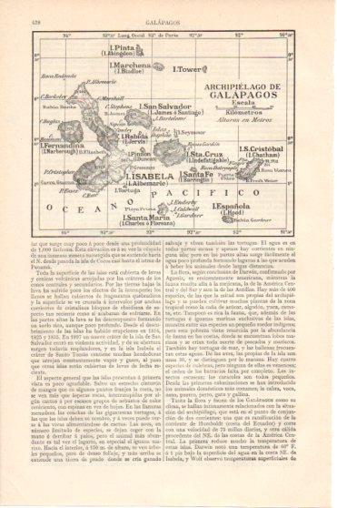 LAMINA V46204: Mapa del Archipielago de Galapagos