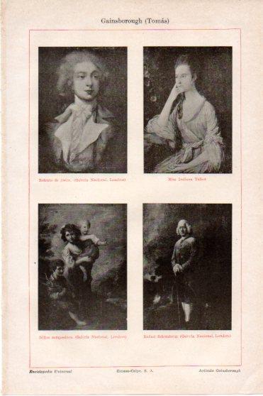 LAMINA V46192: Retratos varios por T. Gainsborough