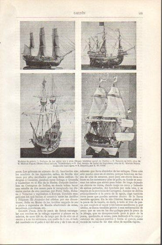 LAMINA V46199: Modelos de galeon