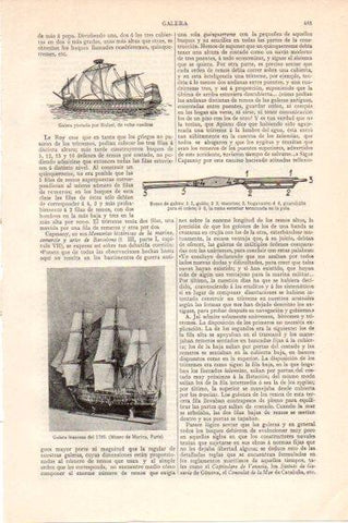 LAMINA V46196: Galera de Francia de 1785