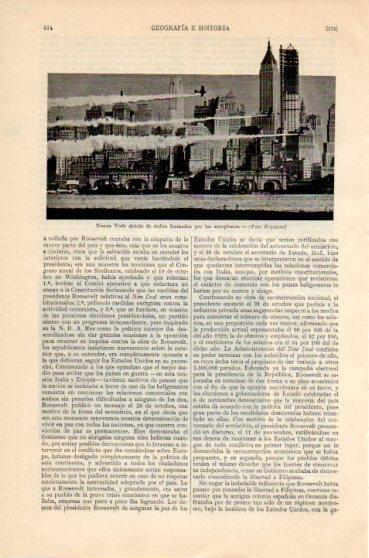 LAMINA V46415: Nueva York detrás de nubes formadas por aeroplanos