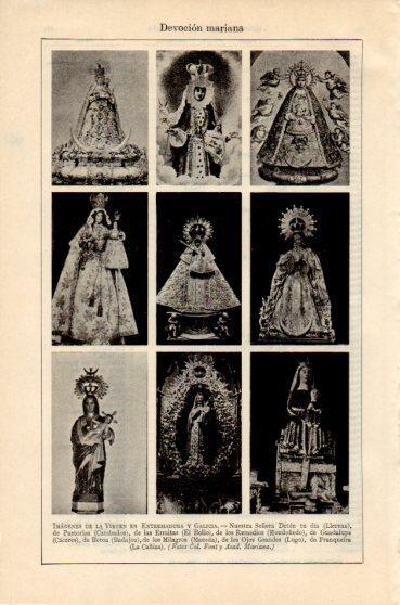 LAMINA V46387: Imagenes de la Virgen en Extremadura y Galicia