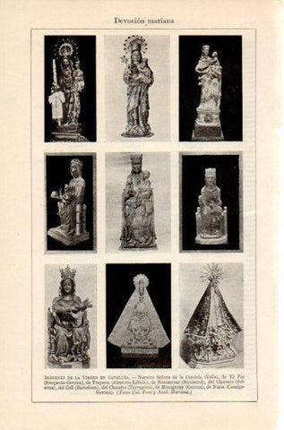 LAMINA V46389: Imagenes de la Virgen en Cataluña