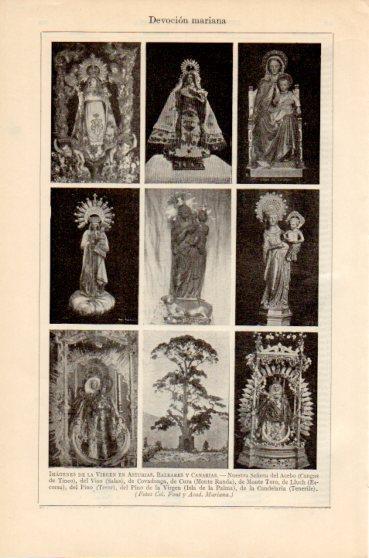 LAMINA V46392: Imágenes de la Virgen en Asturias, Baleares y Canarias