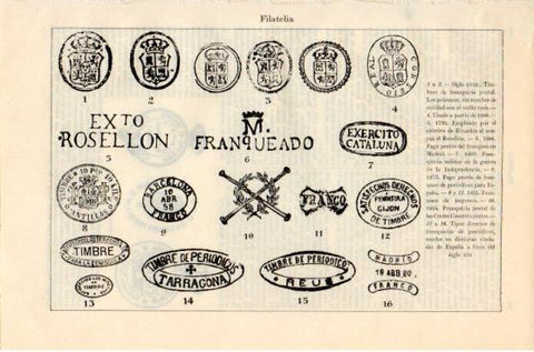 LAMINA V46398: Timbres de franquicia postal de España