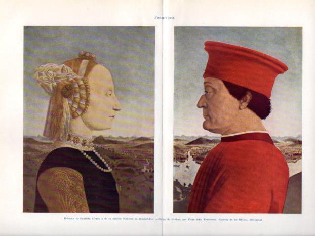 LAMINA V46442: Bautista Sforza y Federico de Montefeltro por della Francesca