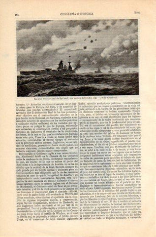 LAMINA V46426: La gran revista naval de Spithead