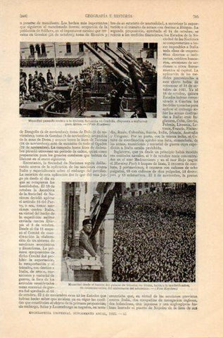 LAMINA V46430: Mussolini en Roma conmemoracion del armisticio