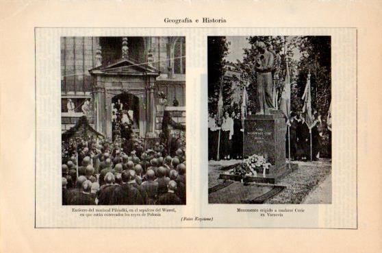 LAMINA V46435: Monumento a madame Curie en Varsovia
