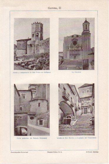 LAMINA V46326: Catedral, iglesia y Palacio Episcopal en Gerona