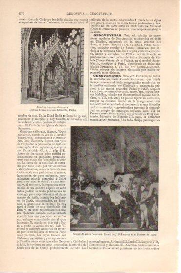 LAMINA V46308: Muerte de Santa Genoveva por J. P. Laurens