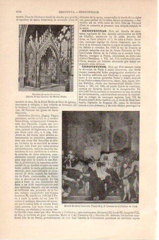 LAMINA V46308: Muerte de Santa Genoveva por J. P. Laurens