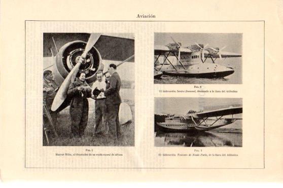 LAMINA V46361: Hidroavion Santos Dumont y Teniente de Navio Paris