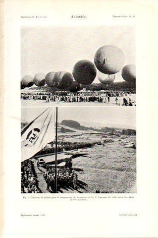 LAMINA V46360: Aviacion concurso de globos campeonato de Alemania