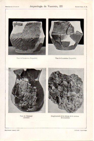 LAMINA V46344: Arqueologia de Vasconia vasos