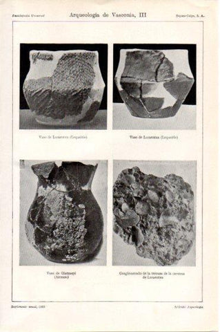LAMINA V46344: Arqueologia de Vasconia vasos