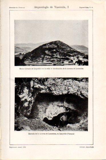 LAMINA V46346: Monte Calvario y caverna de Lumentxa