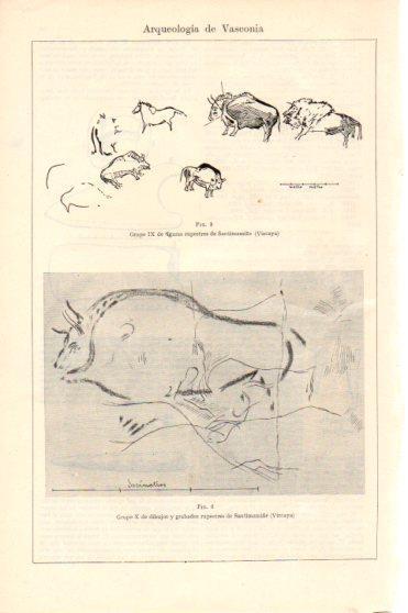 LAMINA V46347: Figuras rupestres de Santimamiñe