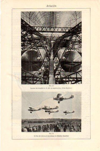 LAMINA V46358: Dirigible L. Z. 129 en construccion