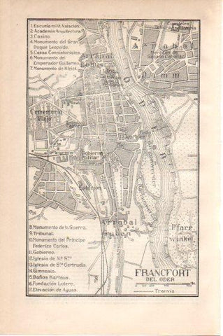 LAMINA V45951: Plano de Francfort del Oder
