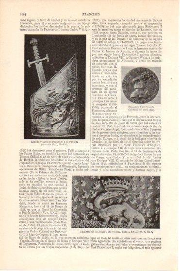 LAMINA V45979: Espada, tarja y emblema de Francisco I de Francia