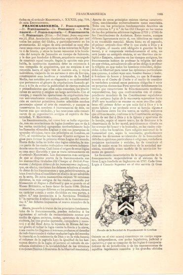 LAMINA V45982: Escudo Sociedad de Francmasones de Londres