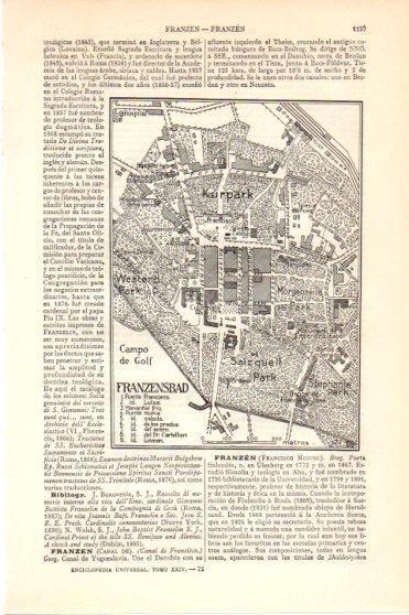 LAMINA V45985: Plano de Franzensbad