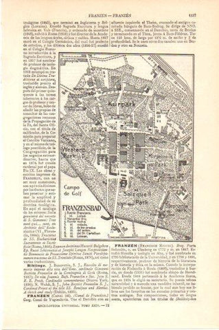 LAMINA V45985: Plano de Franzensbad