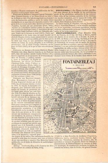LAMINA V45873: Plano de Fontainebleau, Francia