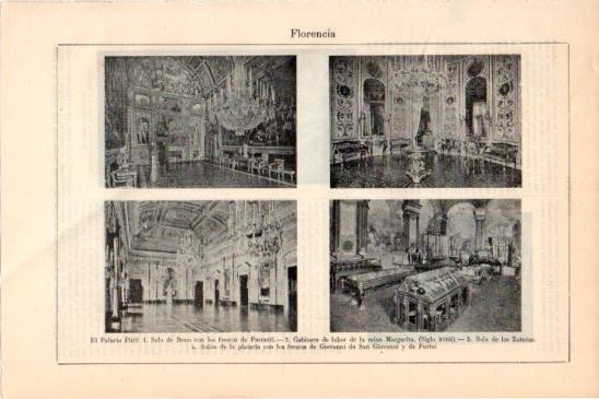 LAMINA V45857: Salas del Palacio Pitti, Florencia