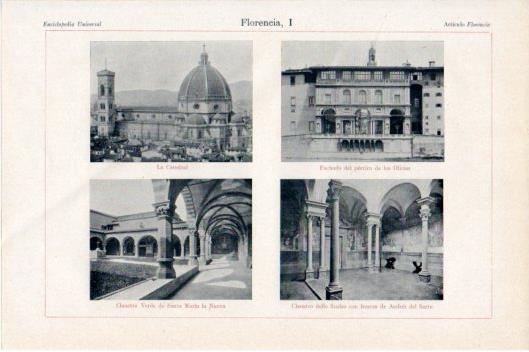 LAMINA V45856: Claustros de Santa Maria la Nueva y dello Scalzo, Florencia