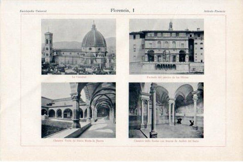 LAMINA V45856: Claustros de Santa Maria la Nueva y dello Scalzo, Florencia