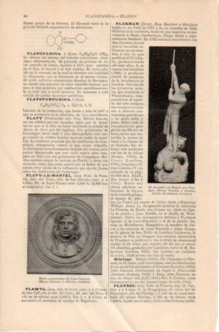 LAMINA V45840: Juan Flaxman busto autorretrato