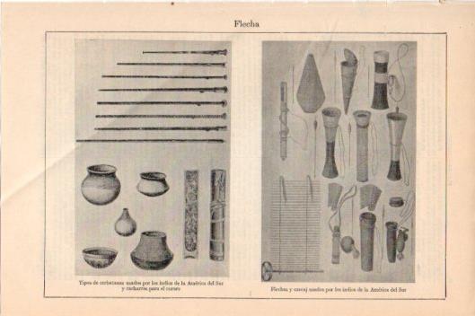 LAMINA V45853: Flechas y cerbatanas de America del Sur