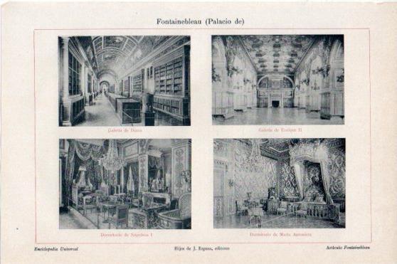 LAMINA V45878: Galerias y dormitorios del Palacio de Fontainebleau
